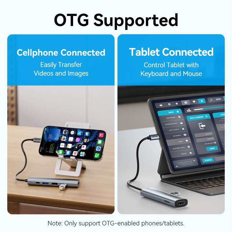 Vention USB-C to HDMI™ + USB 3.0 + USB 2.0 + USB 2.0 Type-C + PD Docking Station