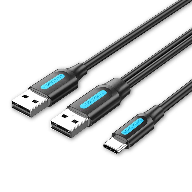 Vention USB 2.0 A Male to USB-C Male Cable with USB Power Supply PVC Type
