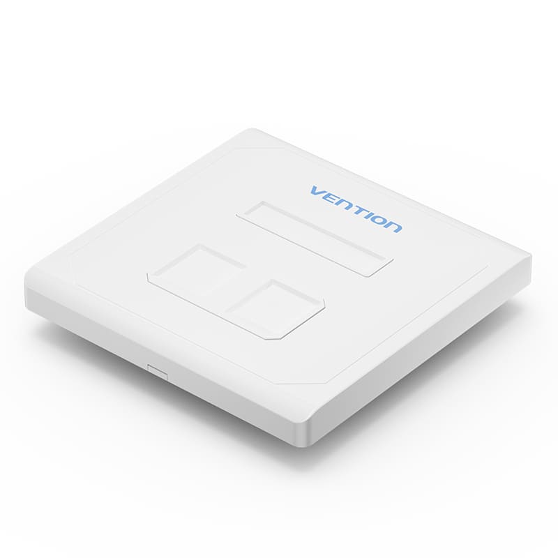 Vention 2-Port Keystone Jack Wall Plate