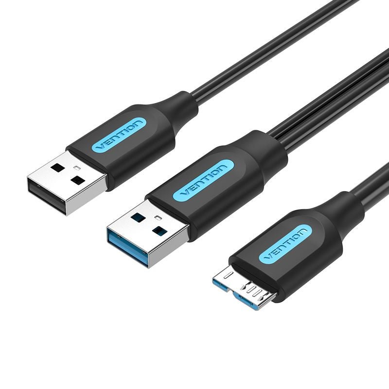 Vention USB 3.0 A Male to Micro-B Male Cable with USB Power Supply PVC Type