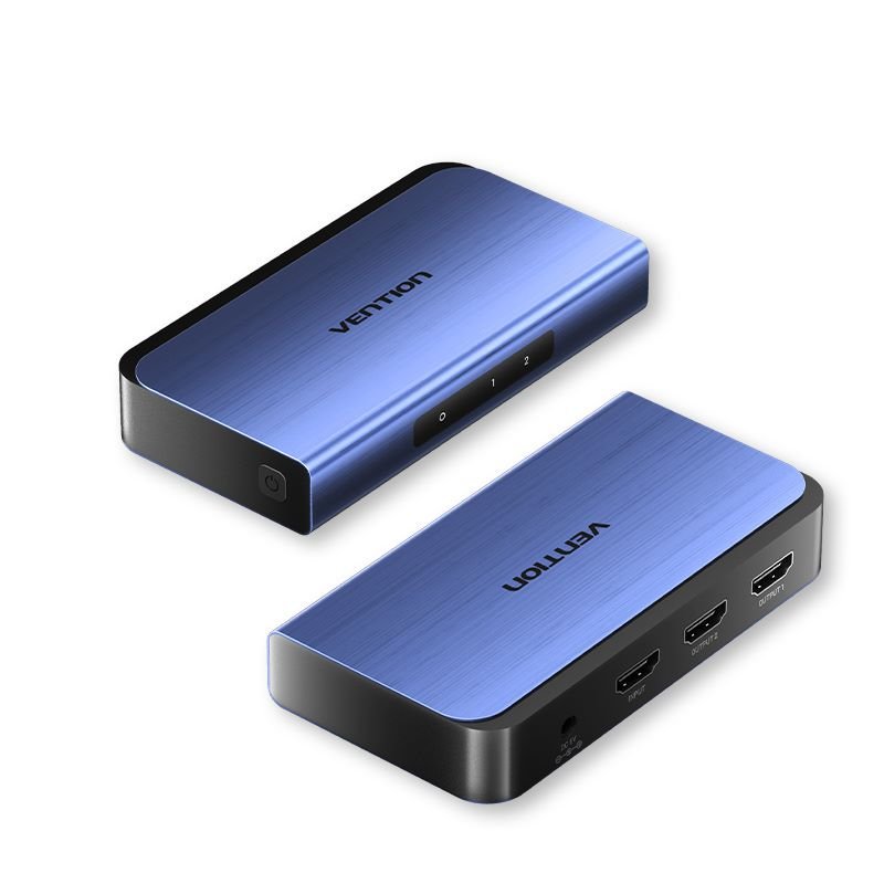 Vention 1 In 2 Out HDMI™ Splitter Blue Aluminum Alloy Type EU Standard