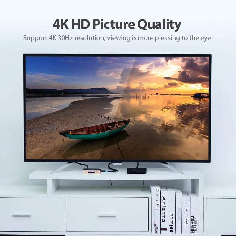 Vention 1 In 4 Out HDMI™ Splitter 4K@30Hz Gold Aluminum Alloy Type EU Standard