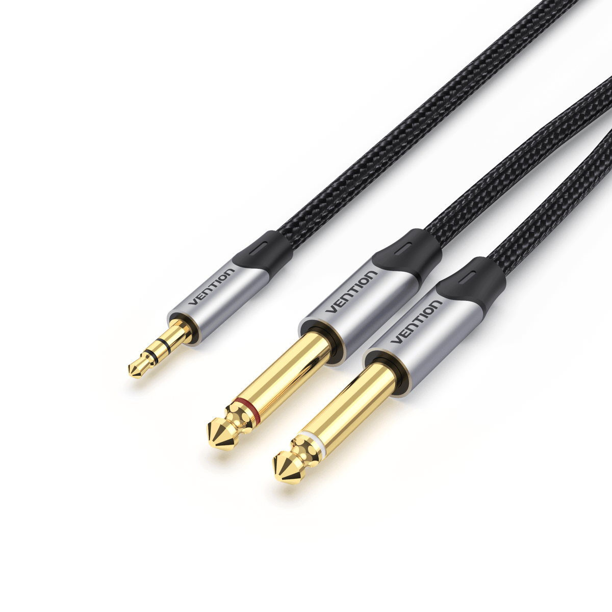 Vention 3.5mm to Double 6.5mm TRS Cable AUX Male Mono 6.5 Jack to Stereo 3.5 Jack Audio Cable for Mixer Amplifier 6.35 Adapter