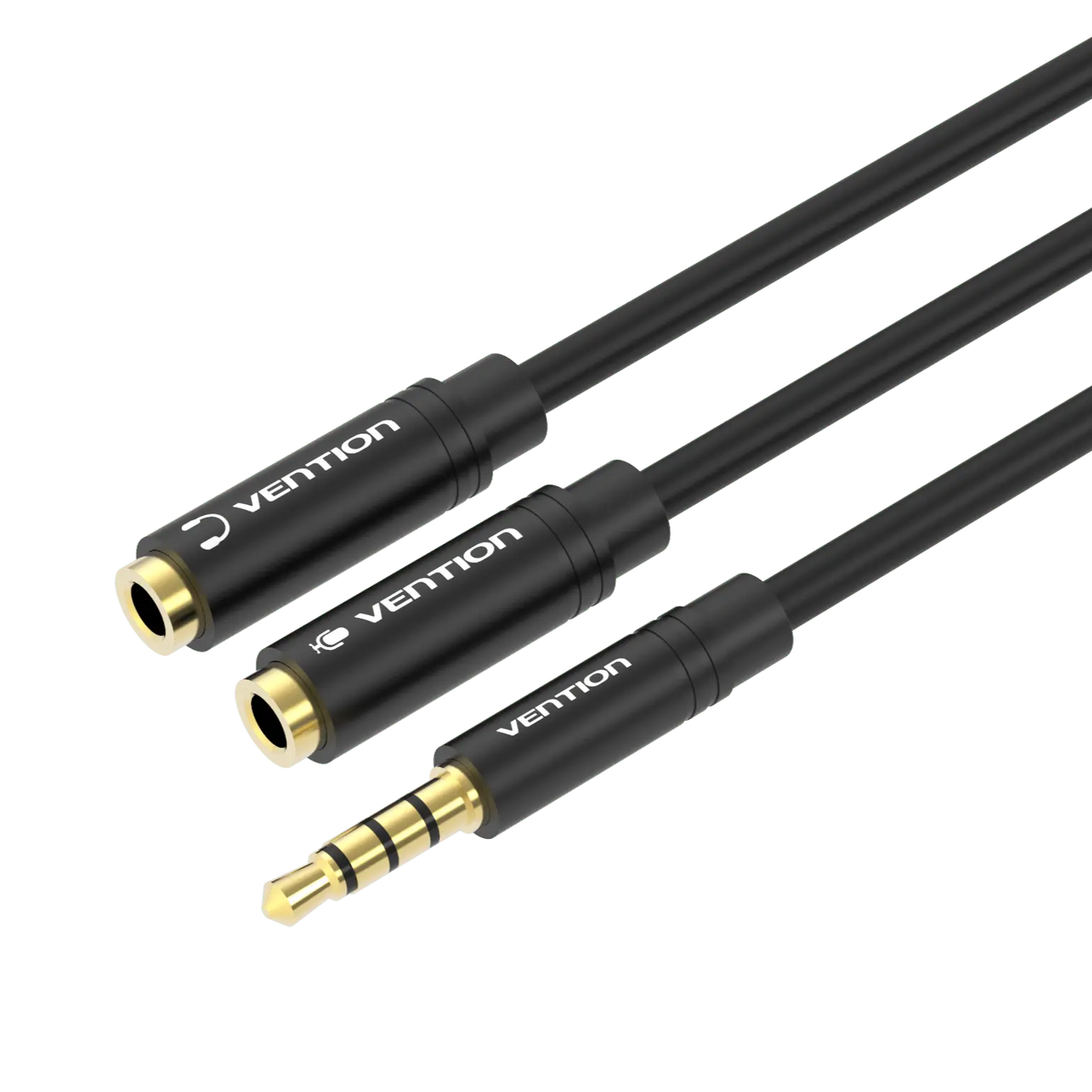Vention 3.5mm Audio Splitter Extension Cable Jack 3.5mm 1 Male to 2 Female Mic Y Splitter for Laptop Headphone Aux Cable Adapter