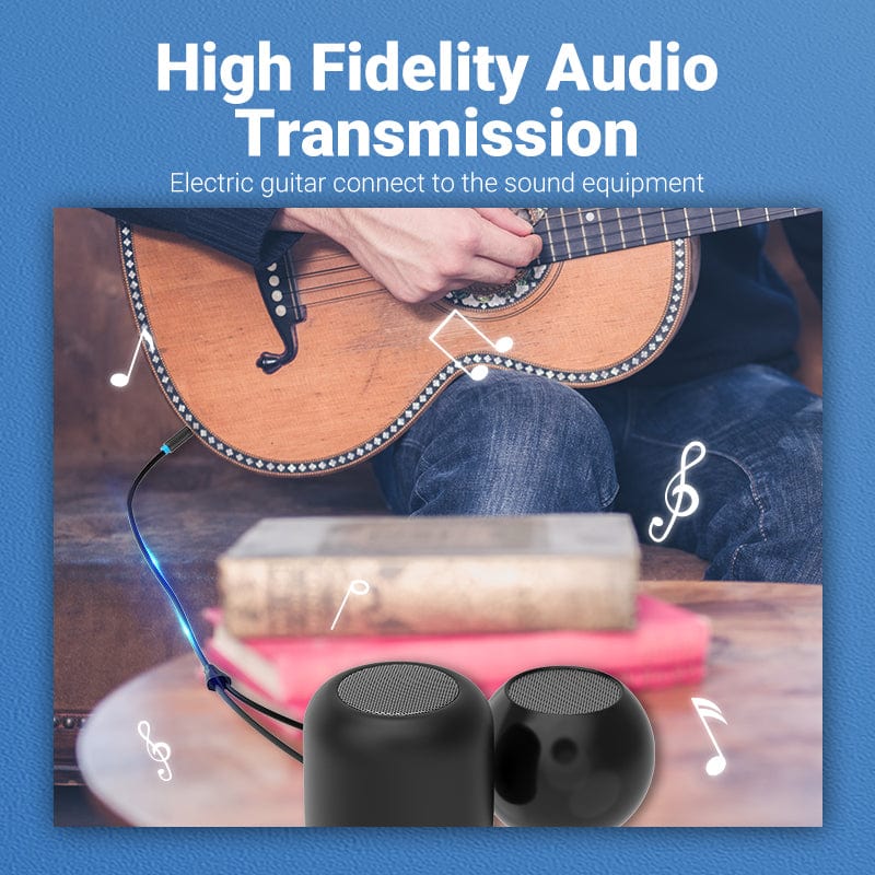 Vention 6.5mm to Double 6.5mm Audio Cable Male to Male Aux Cable for Mixer Speaker Amplifier 6.5 to 6.5 TRS Cable Audio