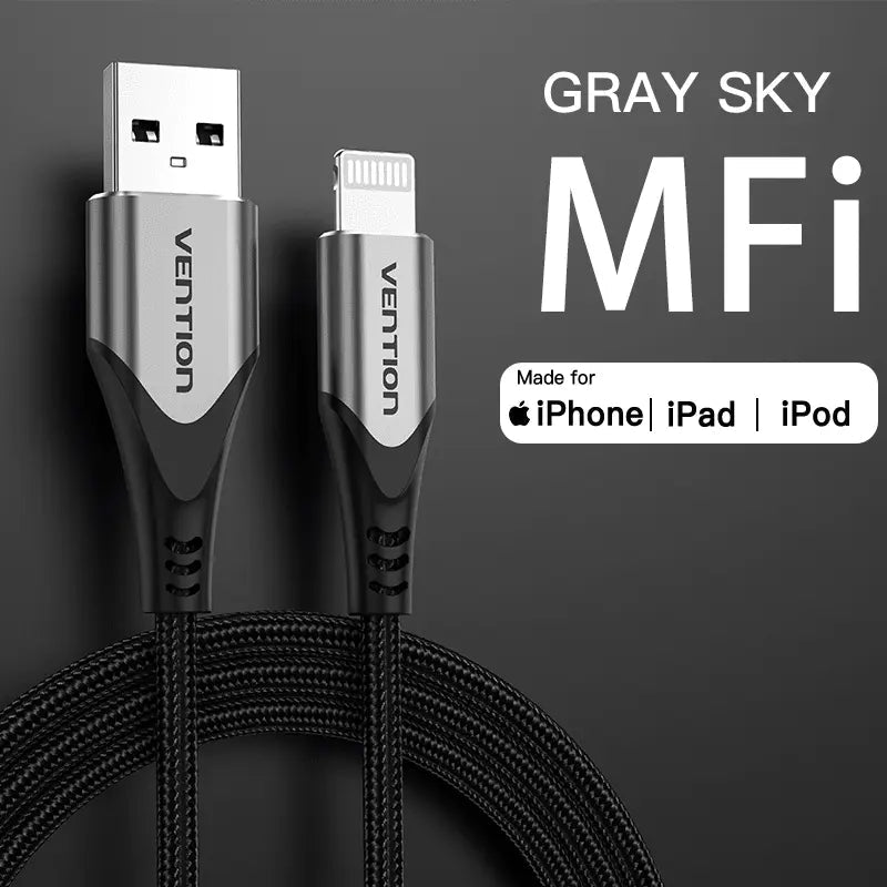 MFi USB Cable for iPhone 12 Max 11 Xs X 8 Plus USB Charge for iPhone 12 Mini 2.4A Fast Charging USB Charger Data Cable