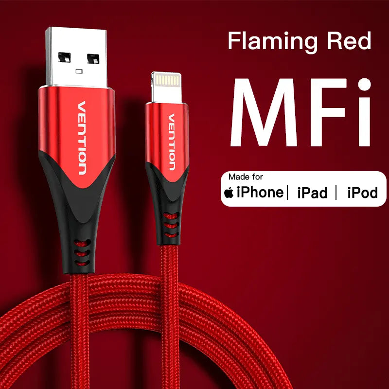 MFi USB Cable for iPhone 12 Max 11 Xs X 8 Plus USB Charge for iPhone 12 Mini 2.4A Fast Charging USB Charger Data Cable