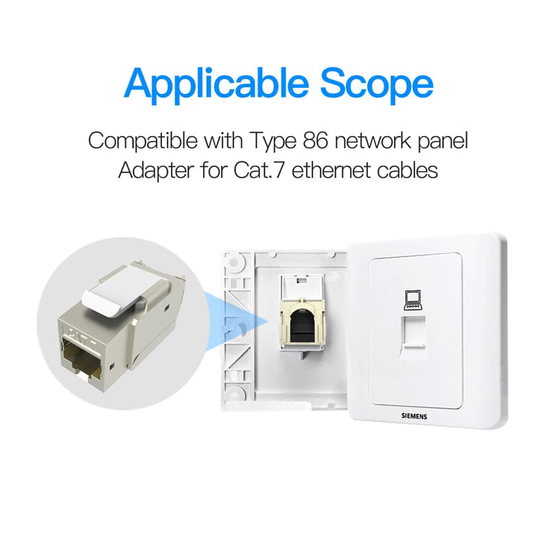 Cat7 Ethernet Connector RJ45 Modular Ethernet Cable Head Plug Gold-plated Cat 7 Shield Network Connector for Lan Cable