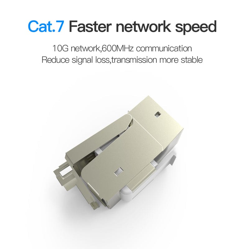 Cat7 Ethernet Connector RJ45 Modular Ethernet Cable Head Plug Gold-plated Cat 7 Shield Network Connector for Lan Cable