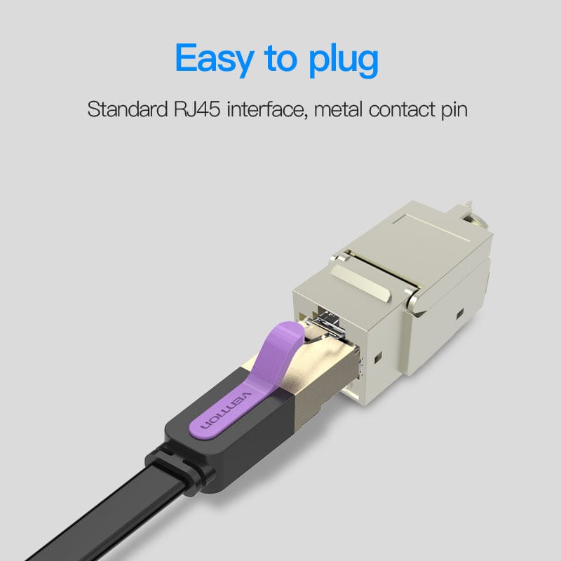 Cat7 Ethernet Connector RJ45 Modular Ethernet Cable Head Plug Gold-plated Cat 7 Shield Network Connector for Lan Cable