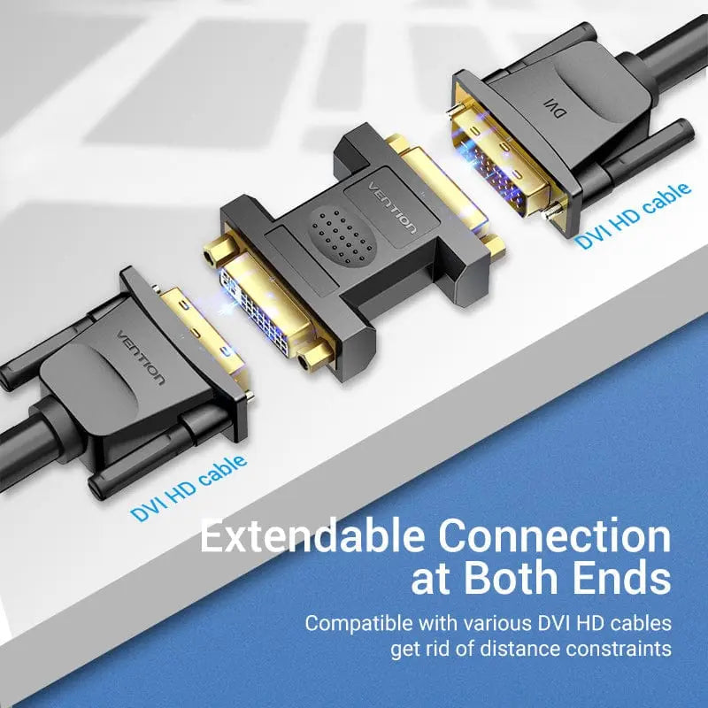 Vention DVI Female to Female Adapter (24+5) Black