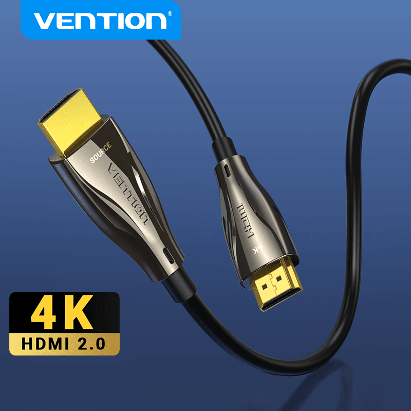 Vention Optical HDMI™ Male to Male HD Cable Black Zinc Alloy Type