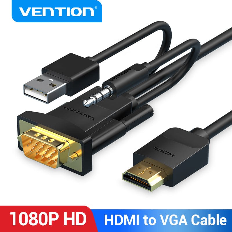 HDMI to VGA Cable HDMI™ Male to VGA Male Cable Audio Video Converter 1080P for PC TV Box Projector VGA to HDMI Cord