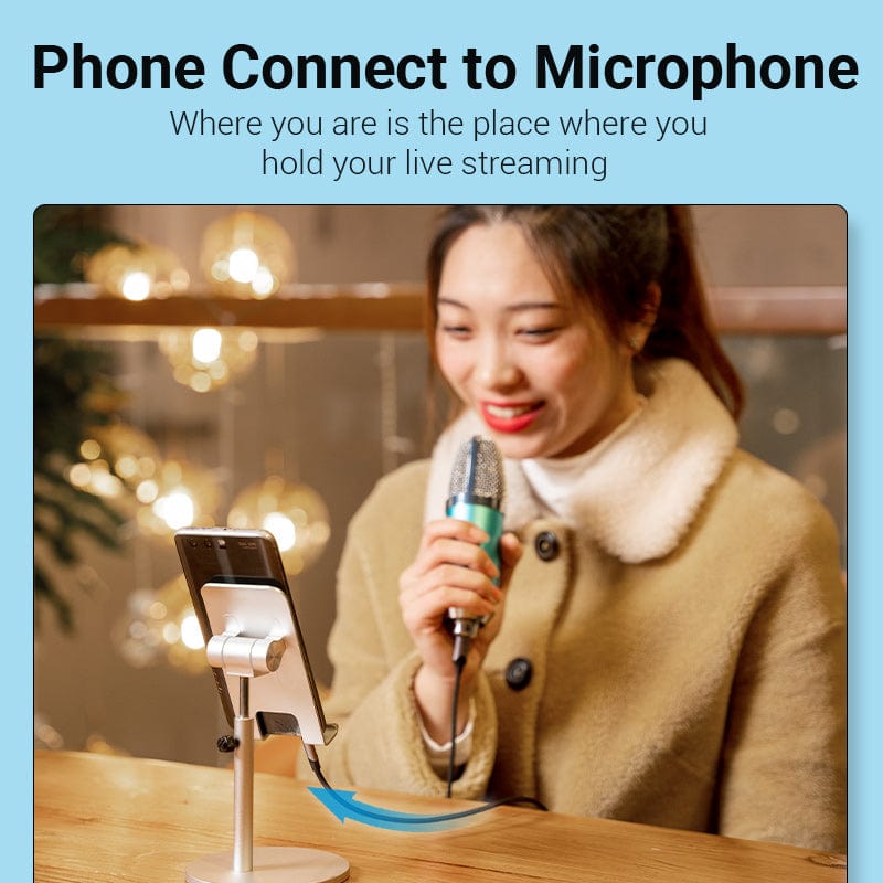 Vention Micro USB to 3.5mm Audio Cable for Hi-Fi Sound Card Microphone Karaoke 3.5 Jack Adapter for Samsung Xiaomi Android Phone