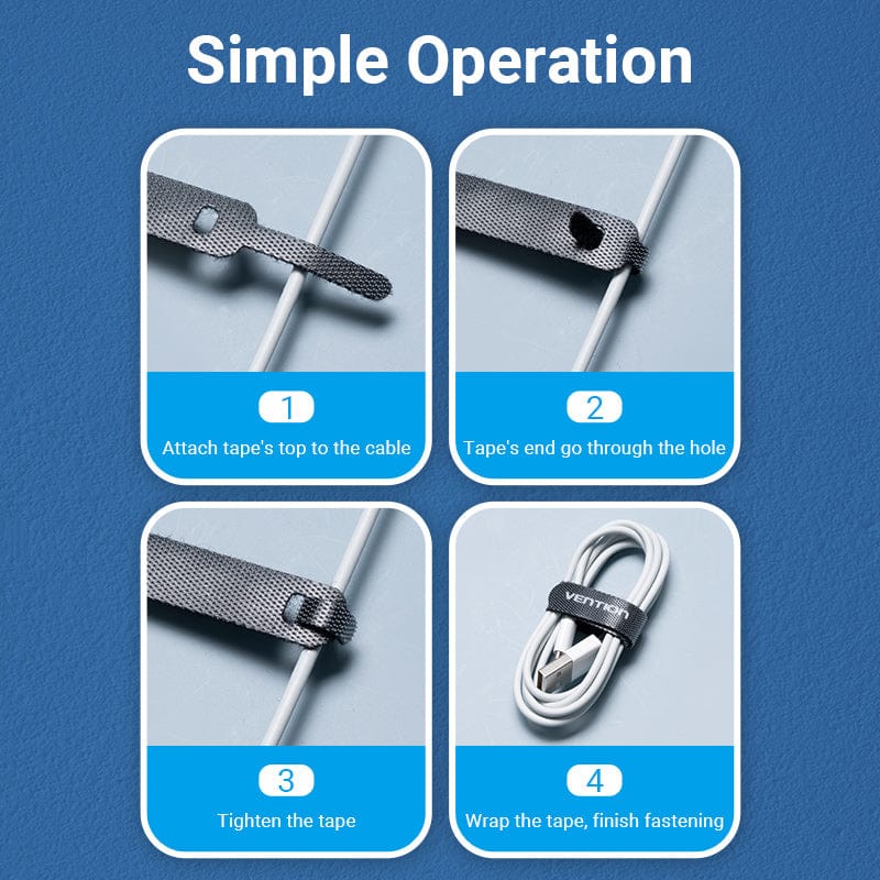 Vention Cable Tie With Buckle Black