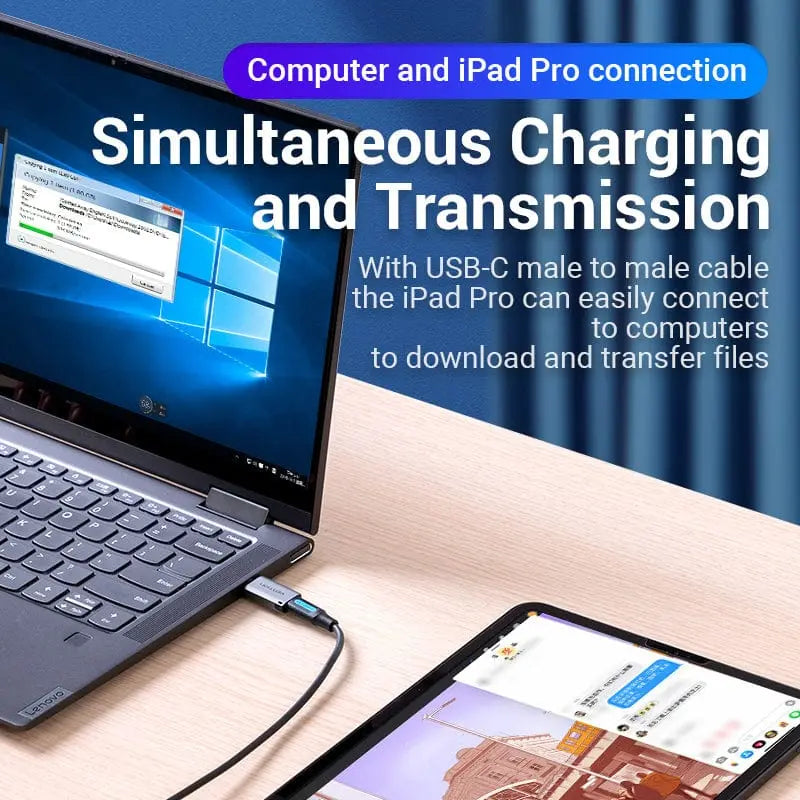 Vention USB 3.0 Male to USB-C Female Adapter Gray Aluminum Alloy Type