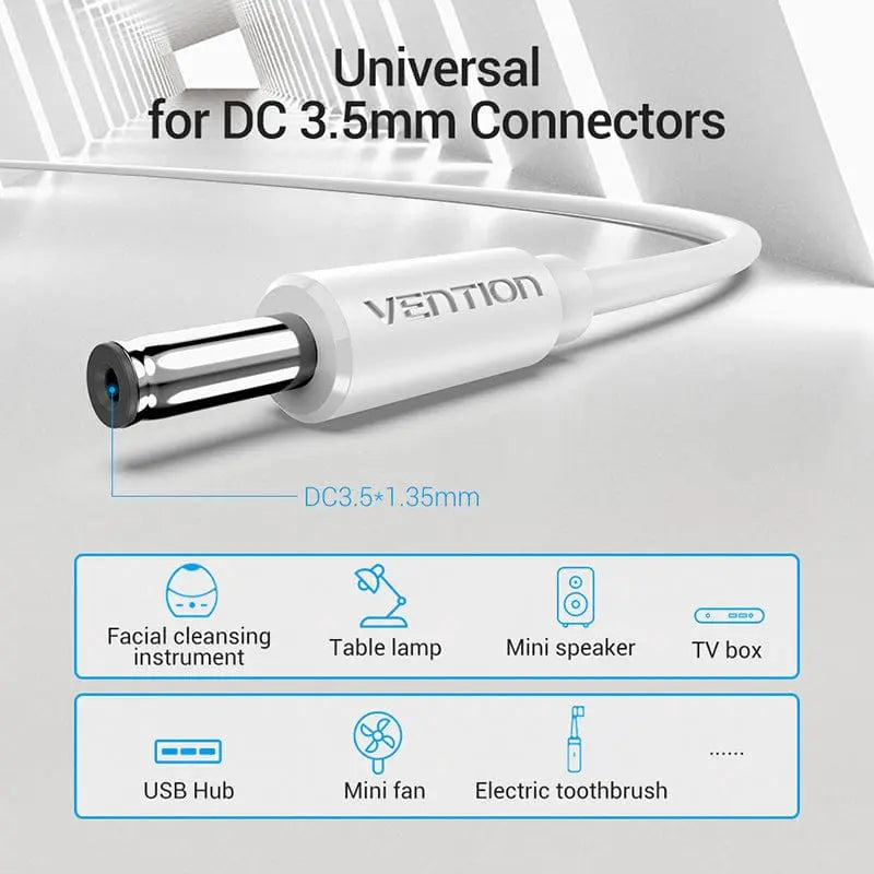 USB to DC 3.5mm Power Cable USB A to 3.5 Jack Connector 5V Power Supply Adapter for Fans USB HUB DC 5.5mm Charging Cable