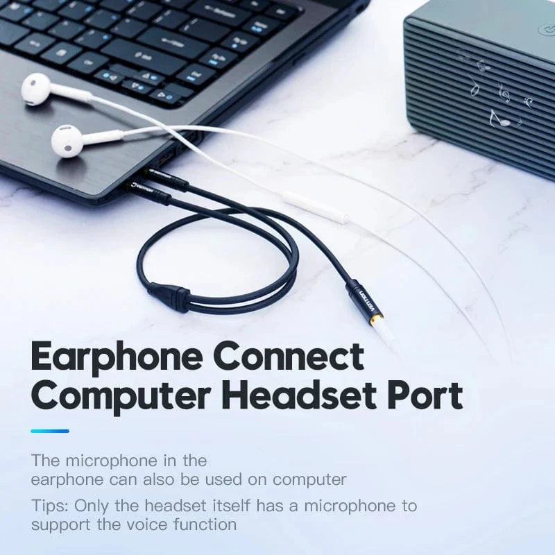 Vention 2 in 1 3.5mm Audio Cable
