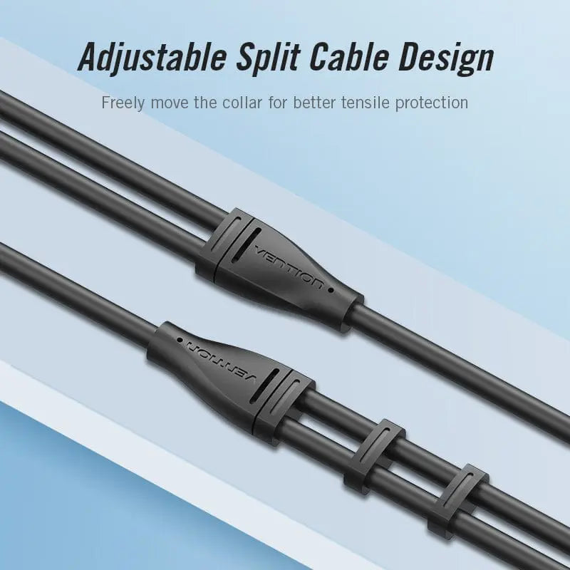 Vention 4 Pole 3.5mm Male to 2*3.5mm Female Stereo Splitter Cable