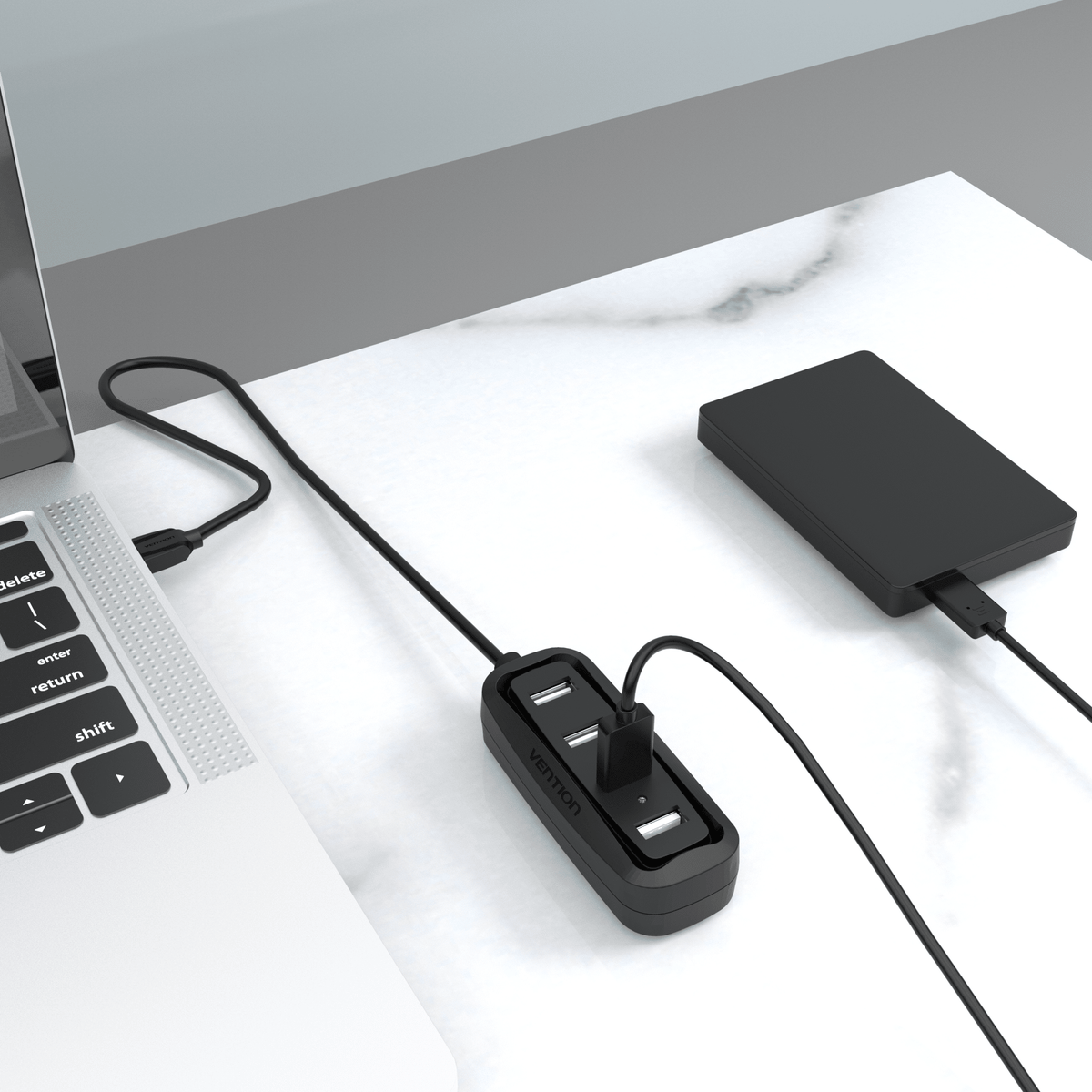 Vention 4-in-1 USB 2.0 Hub