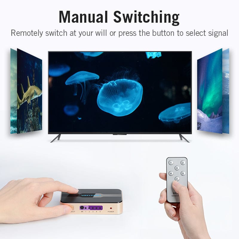 Vention 5 In 1 Out HDMI™ Switcher Black