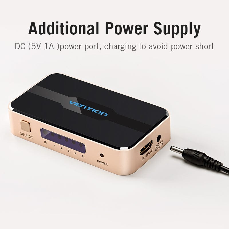 Vention 5 In 1 Out HDMI™ Switcher Black