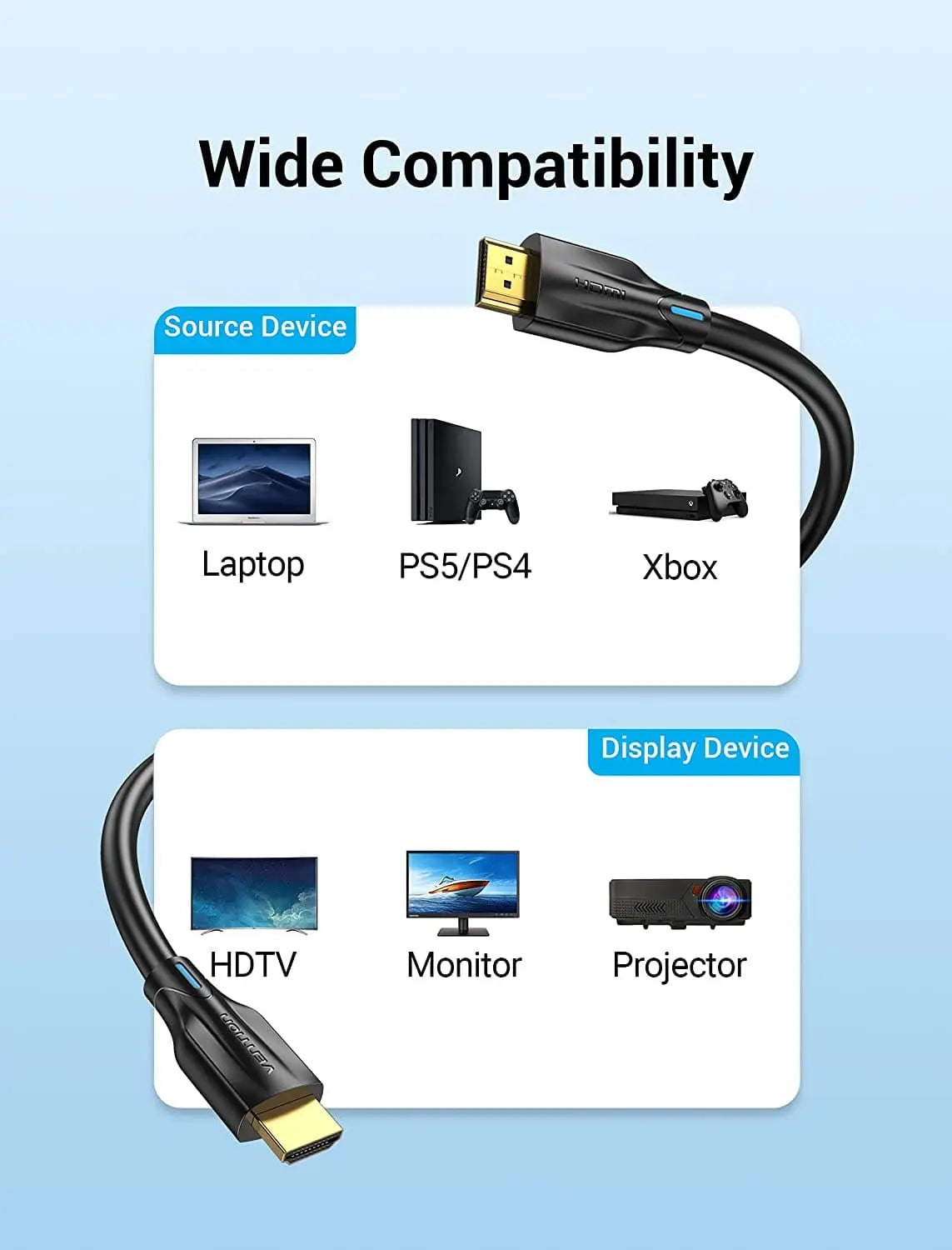 Vention 8K HDMI™ Male to Male Cable Black