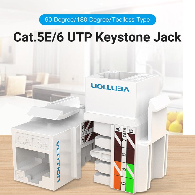 Vention Cat6 Unshielded Keystone Jack