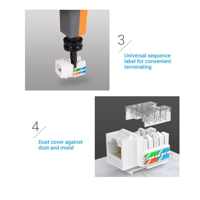 Vention Cat6 Unshielded Keystone Jack
