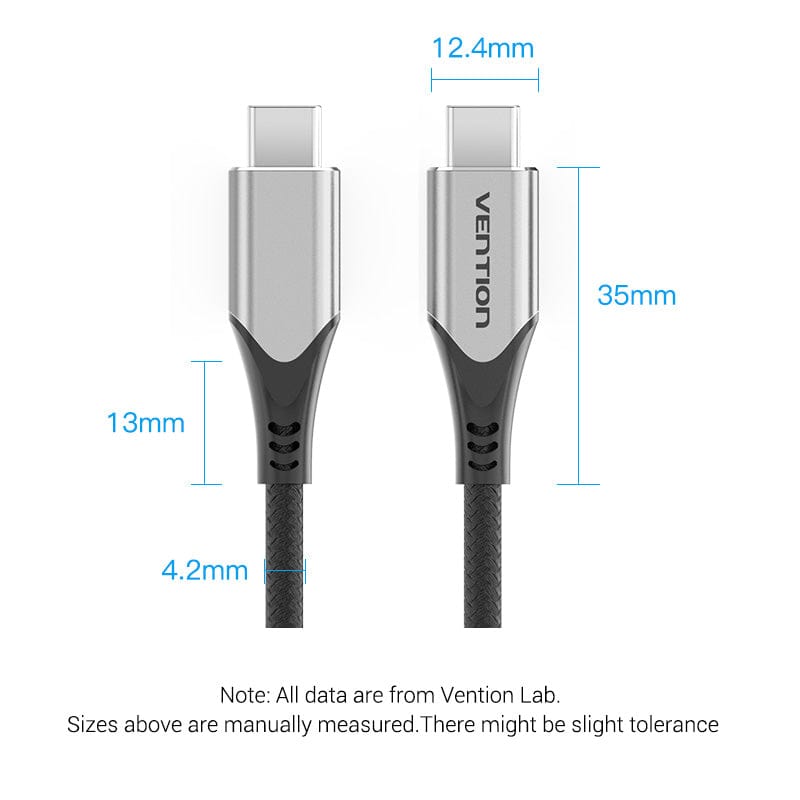 Vention Cotton Braided USB-C to USB-C 3.1 Cable