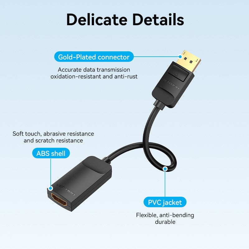 Vention DP to HDMI™ 4K@60Hz Converter 0.15M Black