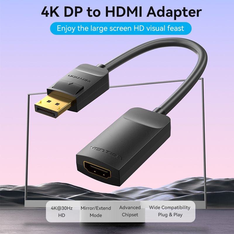 Vention DP to HDMI™ 4K Converter 0.15M Black