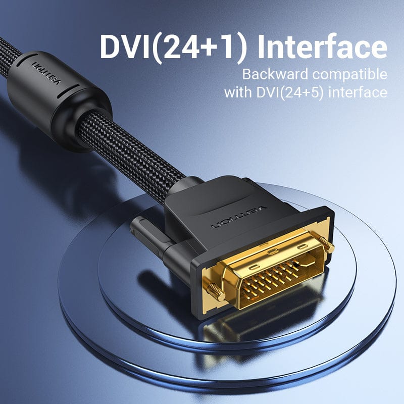 DVI Cable Male to Male DVI to DVI 24+1 Video Cable 1080P 2K Dual Link for Laptop PC Monitor Projector DVI-D Cord 1m 5m