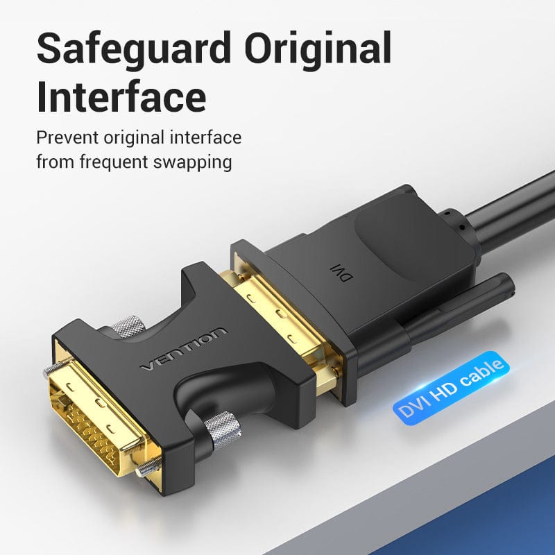 Vention DVI Male to Female Adapter Black