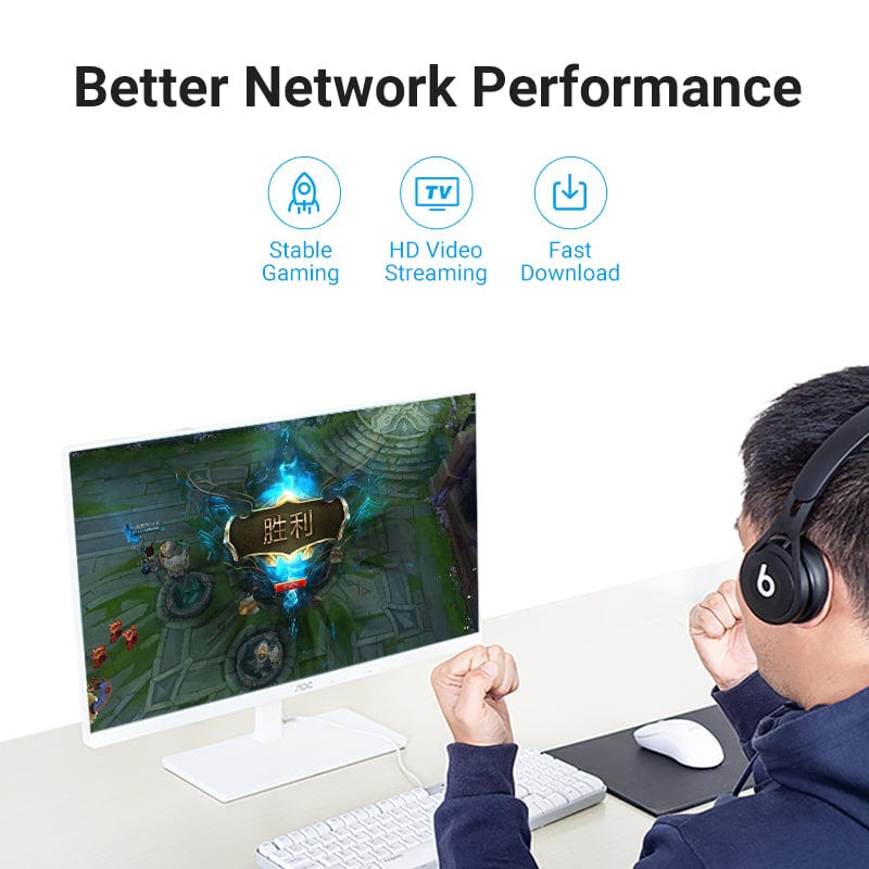 Vention Cat6A UTP Ethernet Patch Cable