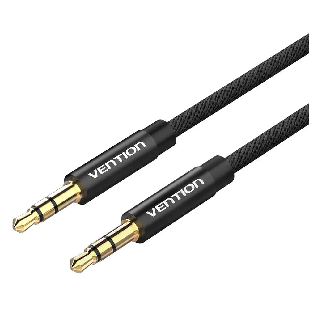 Vention Fabric Braided 3.5mm Male to Male Audio Cable Black Metal Type