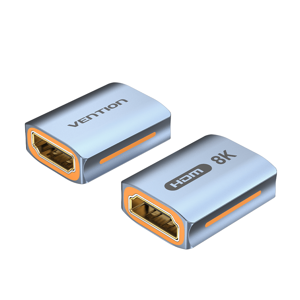 Vention HDMI™-A Female to Female 8K Adapter Gray Aluminum Alloy Type