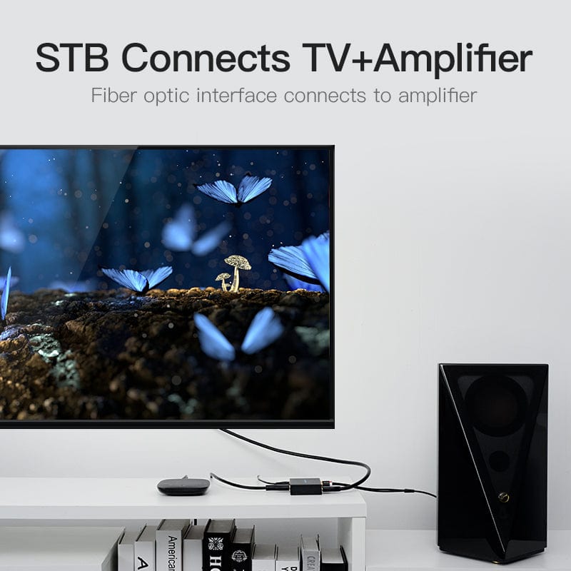 Vention HDMI™ to HDMI™/Optical Fiber Audio/2RCA Audio Converter Black EU Standard