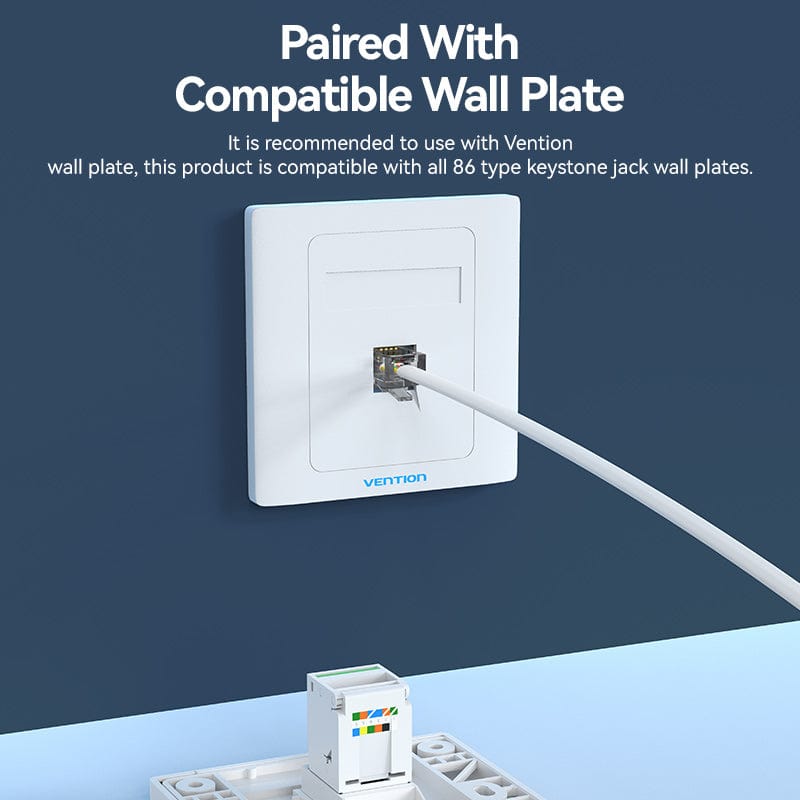 Vention RJ11 Tool-Less Keystone Jack