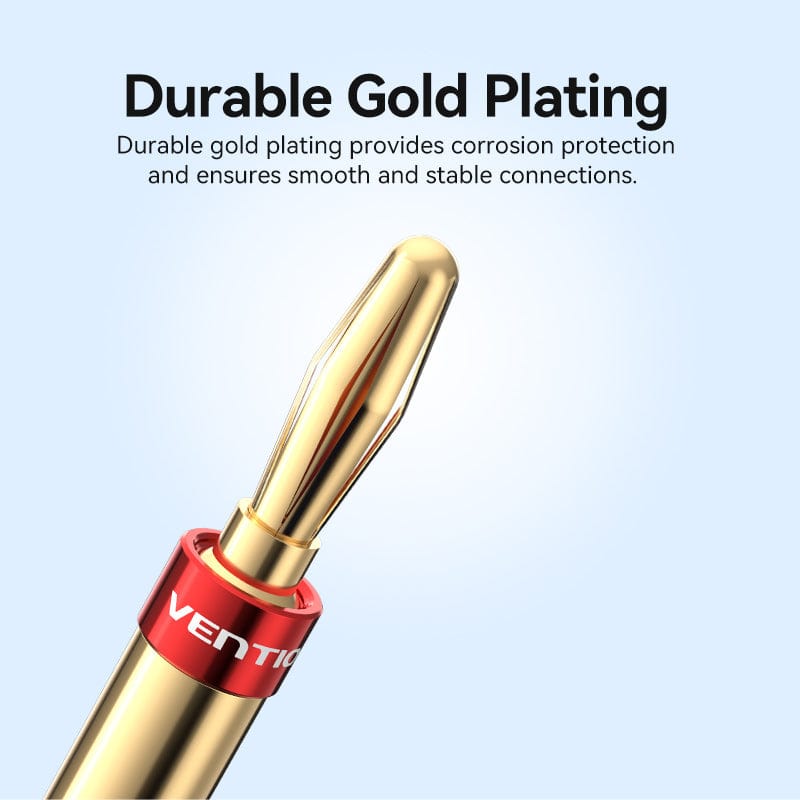 Vention Speaker Banana Plugs Gold Plated 1 Pair