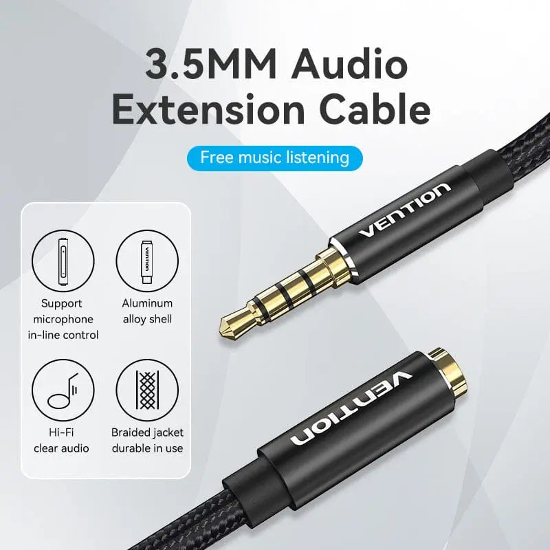 Vention TRRS 3.5mm Male to 3.5mm Female Audio Extension Cable