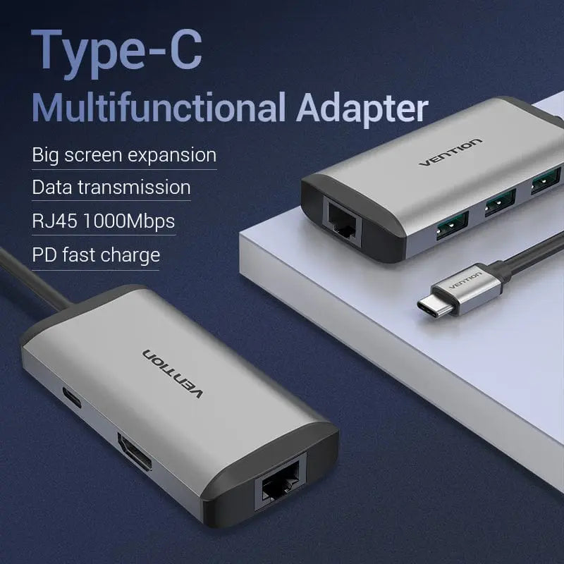 Vention 6-in-1 USB-C Docking Station