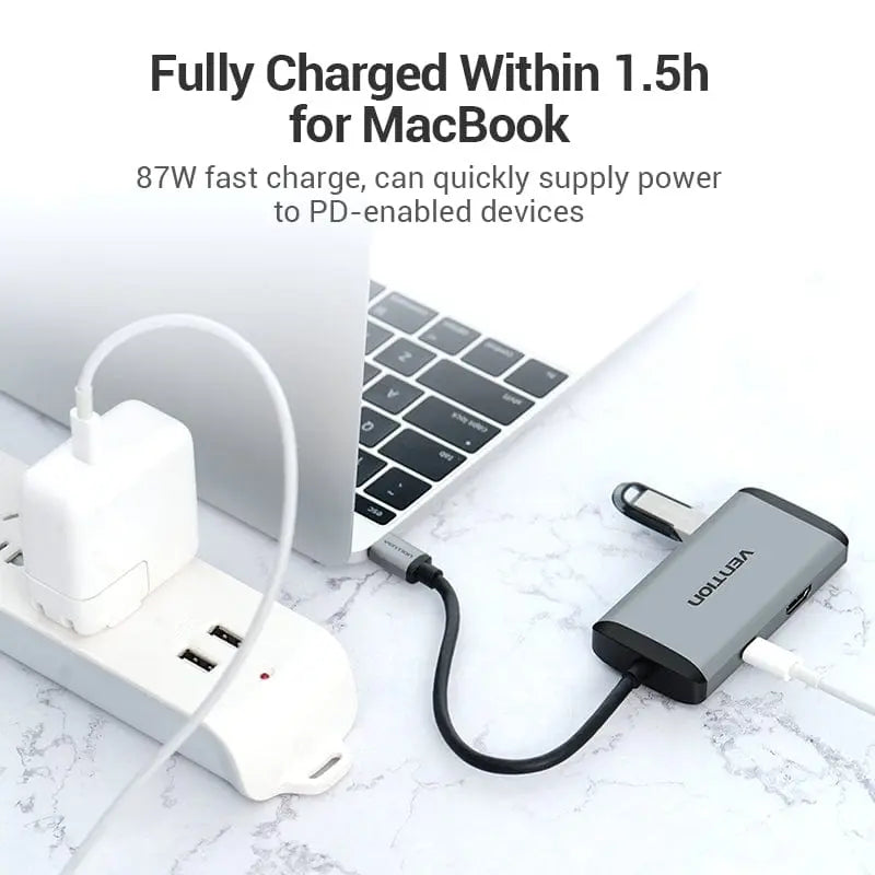 Vention 6-in-1 USB-C Docking Station