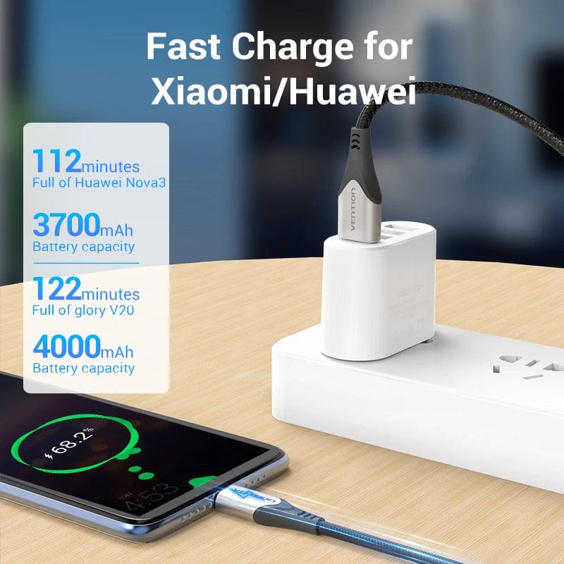Vention USB 2.0 A Male to C Male 3A Cable