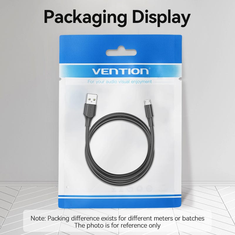 USB 2.0 A Male to Micro-B Male 2A Cable Black/White