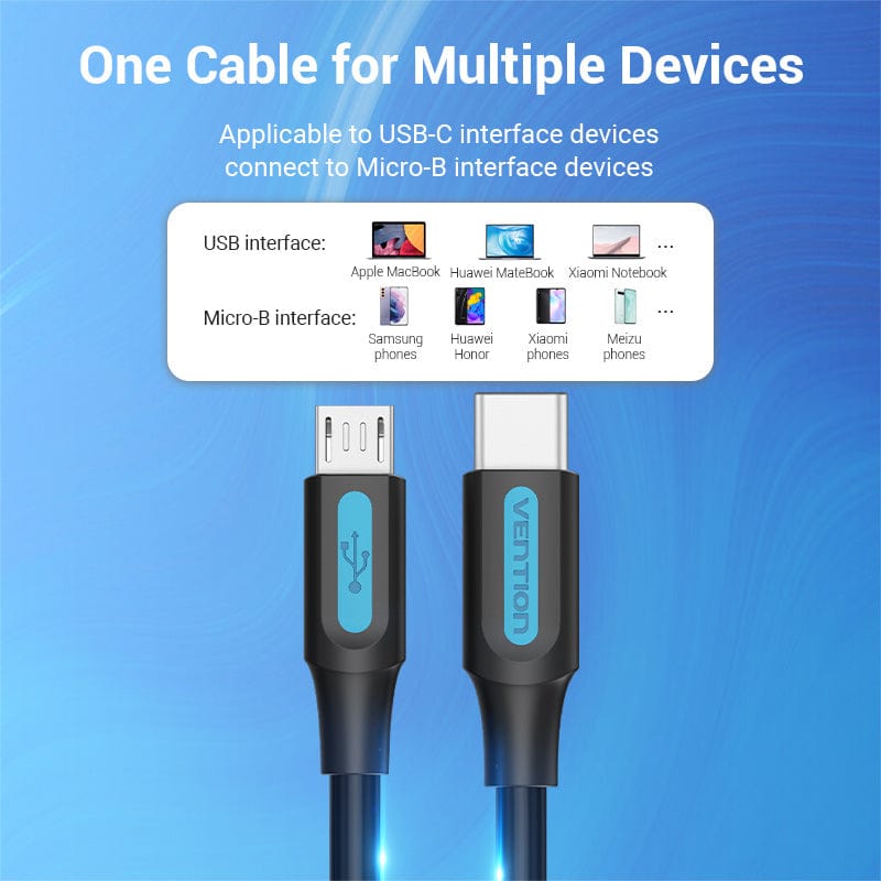 Vention USB 2.0 C Male to Micro-B Male 2A Cable
