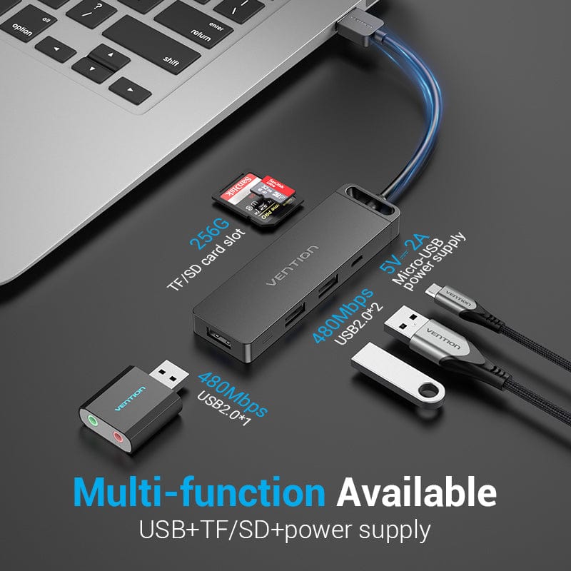 Vention 6-in-1 USB 2.0 Hub