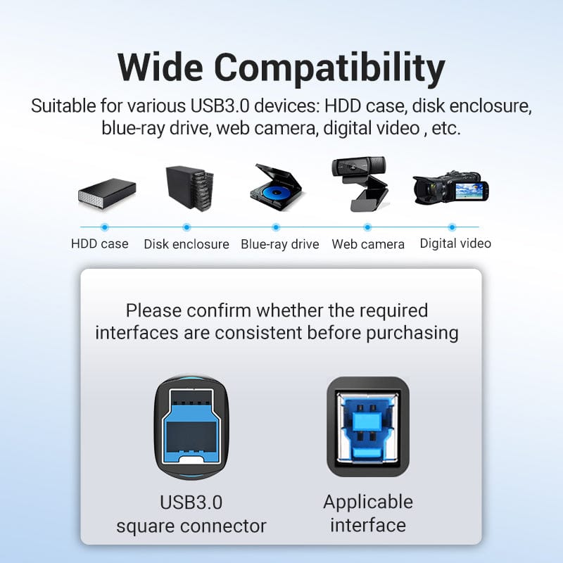 Vention USB 3.0 Type-C Male to Type-B Male Printer Cable