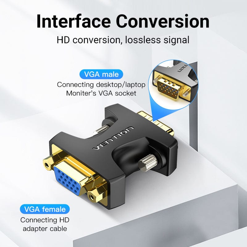 Vention VGA Male to Female Adapter Black