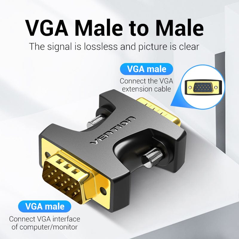 Vention VGA Male to Male Adapter Black